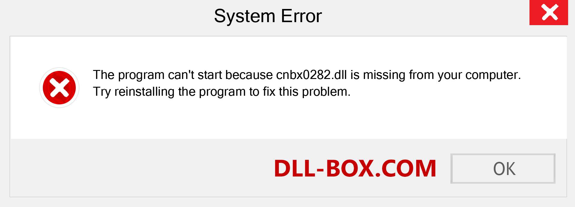  cnbx0282.dll file is missing?. Download for Windows 7, 8, 10 - Fix  cnbx0282 dll Missing Error on Windows, photos, images